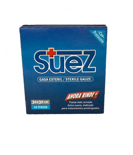 X10 Boxes of Suez 30x30 Sterilized Gauze - 10 Pieces 0