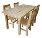 OH16 Combo Pine Table 120x80 + 4 Hindu Pine Wood Chairs Offer 0