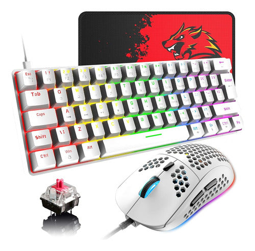 Combo De Teclado Y Mouse Mecánico Para Juegos Con Cable Del 0