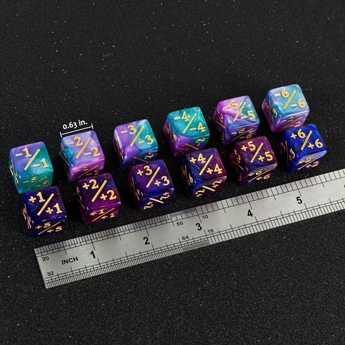 Conjunto De 24 Dados Y Tokens Estrellas Noche Varios Colores 2