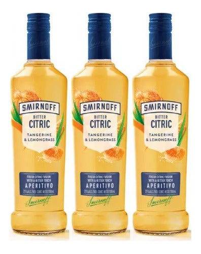Combo Smirnoff Vodka Tangerine & Lemongrass 750ml x3 0