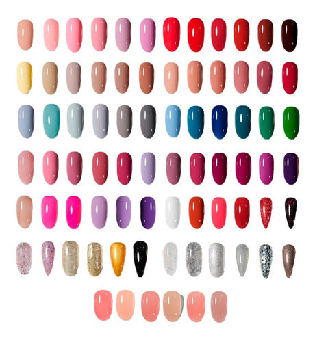 Combo 6 Units Semi-Permanent Gel Nail Colors UV LED 0