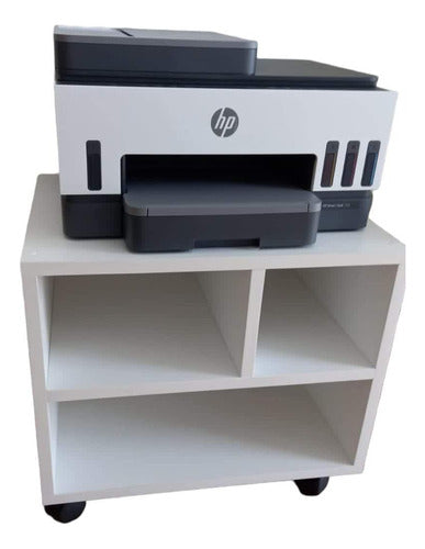 Printer Table with 2 Shelves Wheels / Brakes 18mm Melamine 0