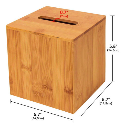 Jackcubedesign Bambú Cuadrado Caja  Caja Cubierta Titular 5