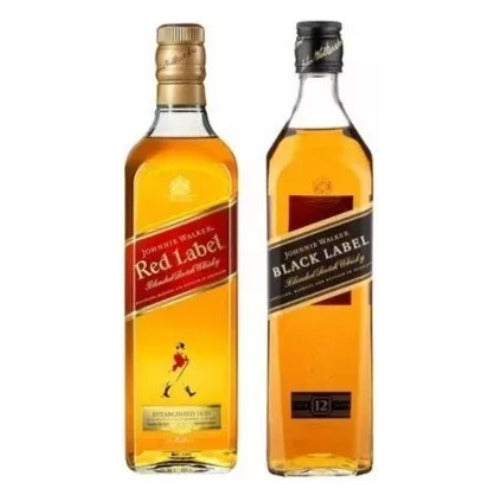 Johnnie Walker Black De 750cc + Johnnie Walker Red 750cc 0