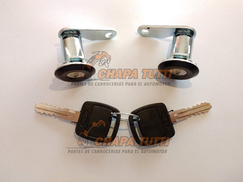 Cilindro Tambor Puerta C/llaves Ford F100 93/98 Negro Juego 1