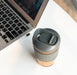 Premium Double-Walled Espresso Glass Cup 470ml with Silicone Lid 5