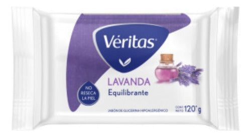 Jabón De Glicerina Veritas Lavanda X 120gr Pack X2u 1