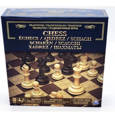 Deluxe Chess Set Wooden-like Board Art 98367 0