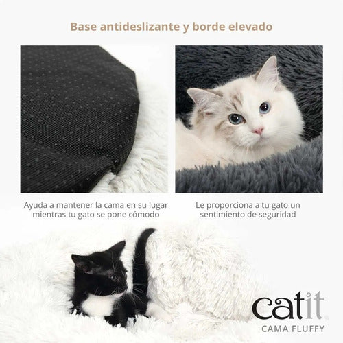 Catit Fluffy Cat Bed with High Edges 7