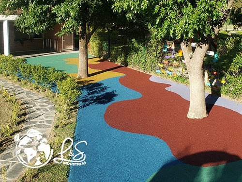 LSINDUSTRIAS Continuous Rubber Flooring In Situ for Playgrounds, Schools, Gyms 2