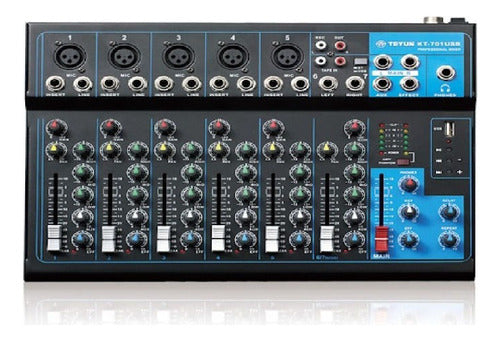 Consola Mixer 7 Canales Profesional Usb Efectos,eq,phantom 0