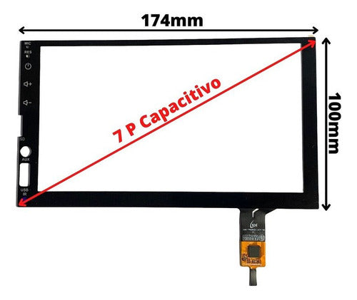 Tela Touch Screen 7 Pol 175 X 100 Gt911 H-tech Capacitivo 1