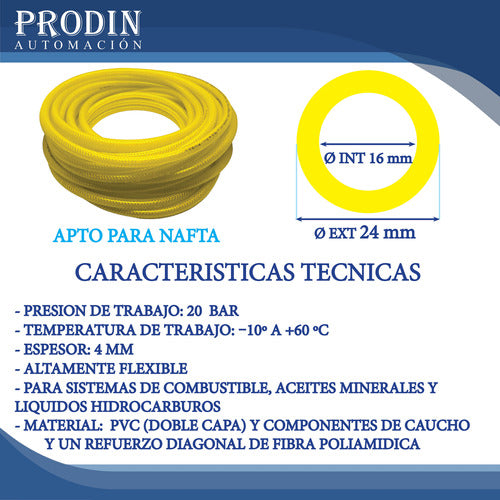 Tecnocom Manguera Para Hidrocarburos 5/8 16mm Pvc 15 Metros 1