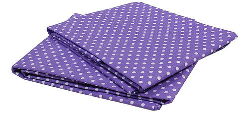 Bacati - 2 Pack Mix And Match Pin Dots Girls 100% Cotton 2