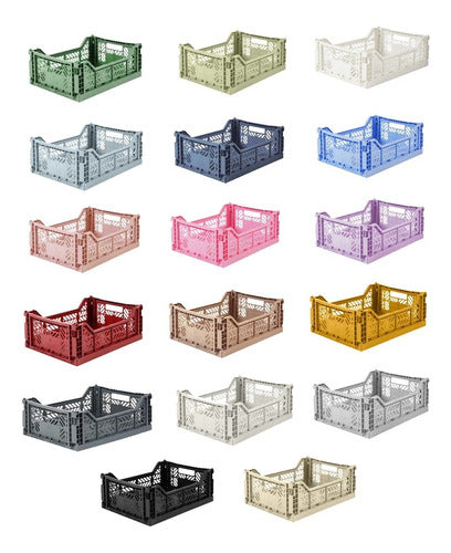 AY-KASA Foldable Stackable Midi Container Basket 0