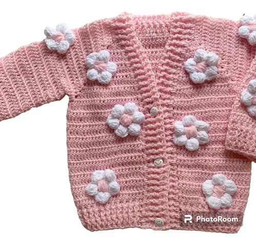 Gabriela Punto Crochet Baby Flowers Cardigan 0