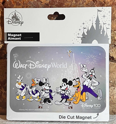 Disney Original Silver Plated 100 Years Walt Disney World Magnet 0