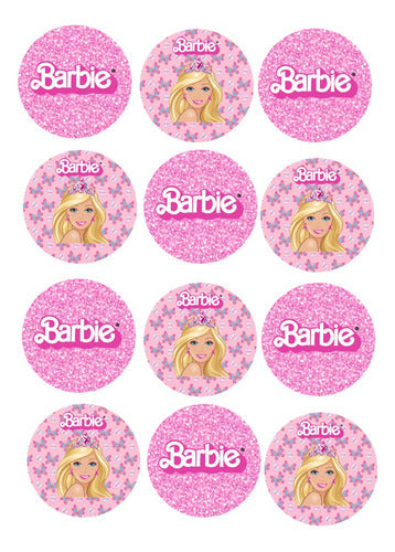 Plancha De Sticker Personalizados - Barbie 1