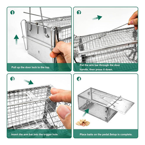 Trampas Ratas Ratones Captura Y Liberación 1 Jaula 3