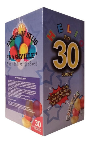 Helio Para 30 Globos Latex Garrafa Descartable  Nashville 3