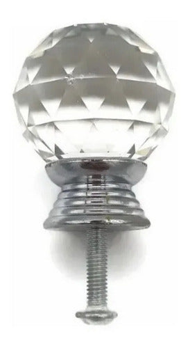 Crystal Faceted Drawer Knob. Sphere. Diamond, X 9 3