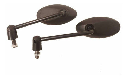 Máximo Mini Oval Articulated Mirrors 10 Mm Pair 1