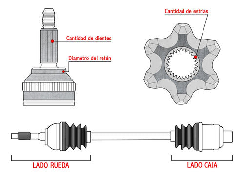 Palier Completo Renault Clio 1.0/1.6 21d/23e Derecha 1