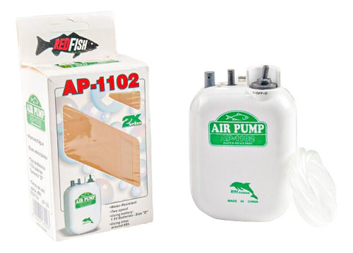 Air Pump Aireador Para Carnada Viva AP-1102 Red Fish Battery Operated 0