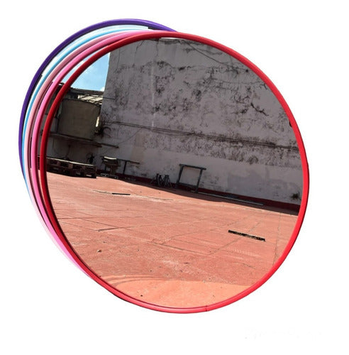 Round Circular Mirror 80cm with Frame and Installation Kit 6