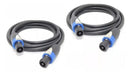 MS Pack of 2 Speakon to Speakon Cables - 5 Meters - Professional 0