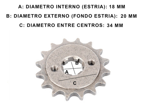 Piñon De Trasnsmision Honda Cg 150 Titan Creuso 1