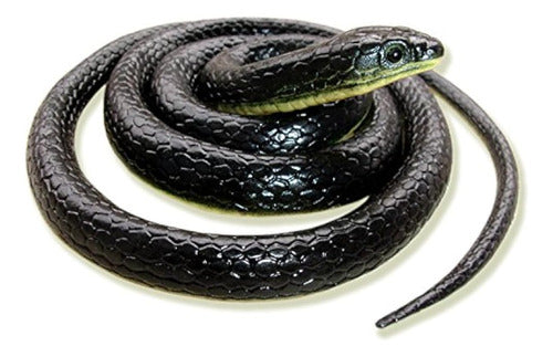 Homdipoo Realistic Black Rubber Snake Toy 0