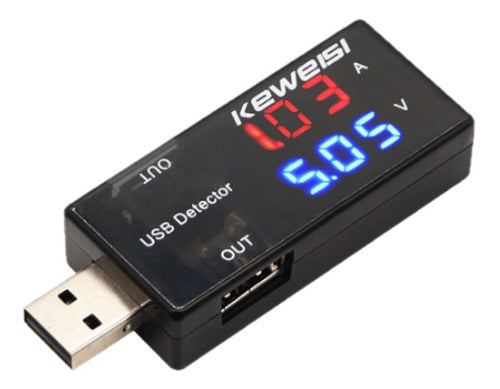 Micro Tester Usb Medidor Voltimetro Amperimetro Digital 3-9v 3a 0