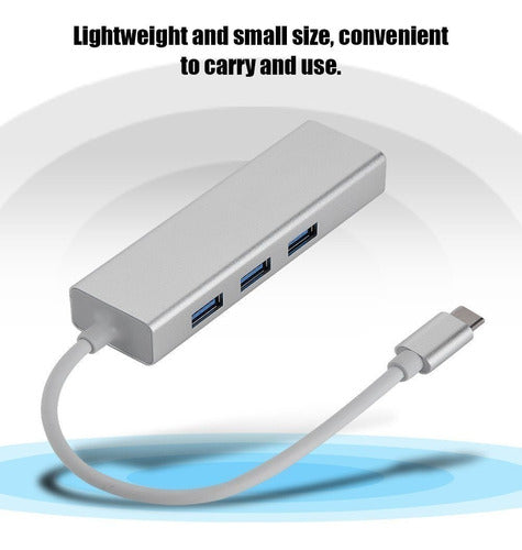 Yosooo Dm Usb C A Ethernet Adaptador Usb-c Hub Adaptador 5