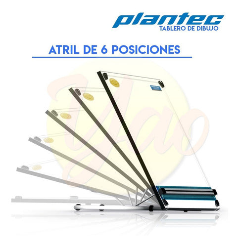 Plantec Drawing Board 40x50 with Parallel Ruler and Stand 3