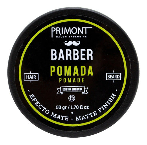 Kit Primont Barber Shampoo + Pomada Mate Pelo+ Balsamo Barba 3