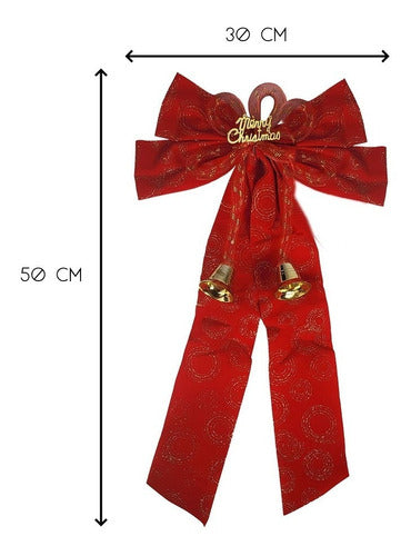 Christmas Decoration Red Velvet Bow 60cm 1