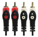 Jahro 2 RCA Male to 2 RCA Male Reinforced Cable - 0.9 Mts 1