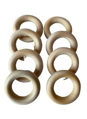 Argollas / Aros De Madera Para Artesanias 65mm - 40 Unidades 0