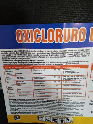 Oxicloruro Fungicide - Box of 6 Sachets of 100 Grams 1