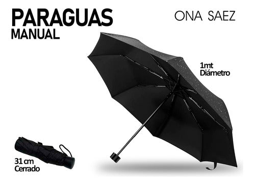 Ona Saez Resistant Windproof Umbrella Manual with Sleeve and 8 Ribs 1