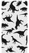 Zzaeo Dinosaurs Silhouette Toalla De Mano Sin Costuras En Bl 0