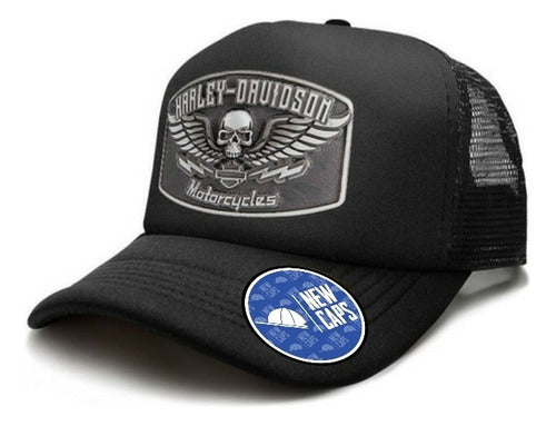 Newcaps Trucker Cap Harley Davidson Retro Motorcycle NC 0