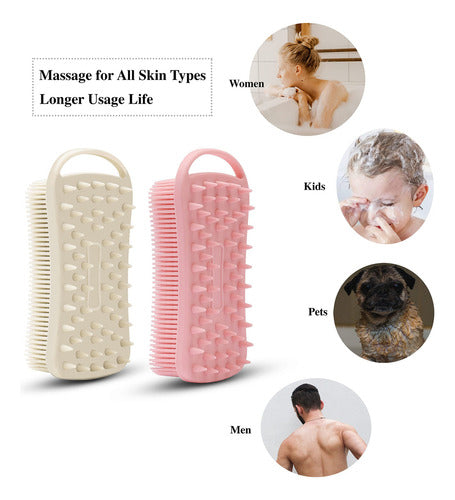 MtBoi 2 Silicone Body Exfoliators, Shampoo Brush 2