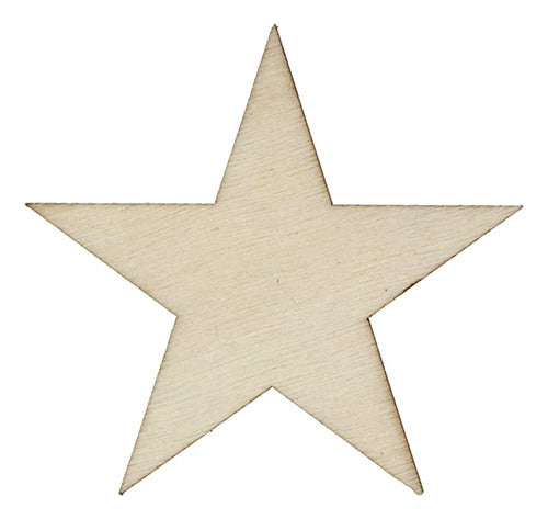 50 Estrellas De Madera Peque&ntilde;as De 1.0 In. 0