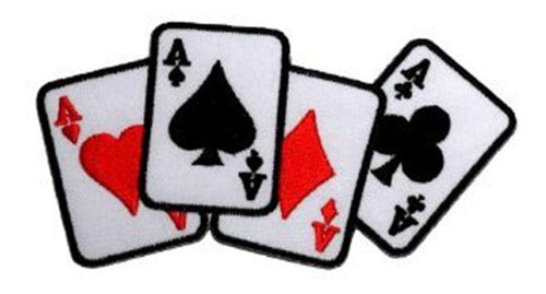 Parche Aplique Bordado Poker Cartas Casino Escalera Negra 3