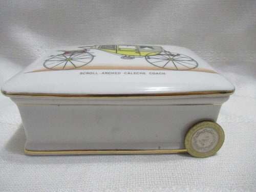 Alhajero Caja Porcelana Diseño Auto Antiguo Arched Coach 4