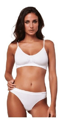 Pack 3 Aretha Bralettes Seamless Thin Strap Wire-Free Art.607 26