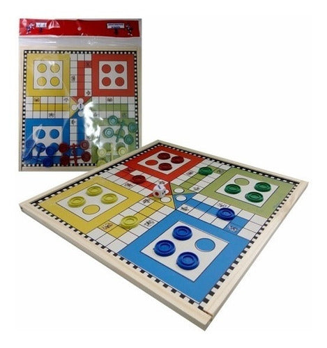 KAOS - TOYS Ludo Game Wooden Promotion 30x30 + 1 Dice 5